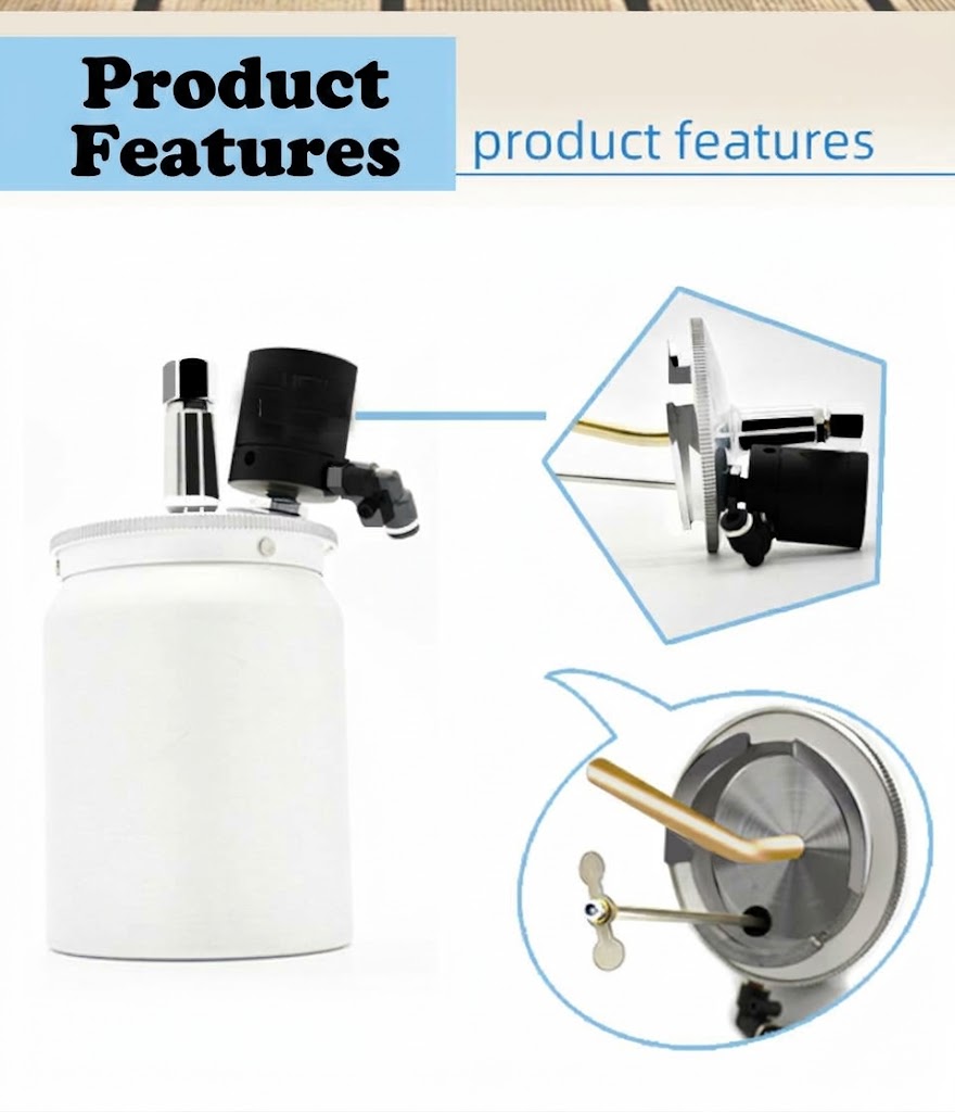 Fulian W-71 Pneumatic Spray Gun with Automatic Agitation
