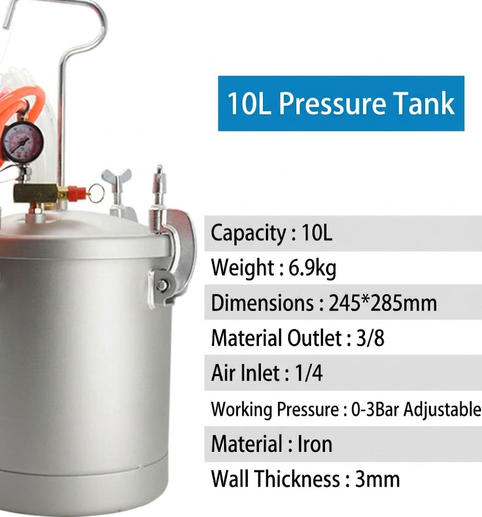 Fulian Pneumatic Paint Pressure Tank 2L 5L 10L Pressure Pot