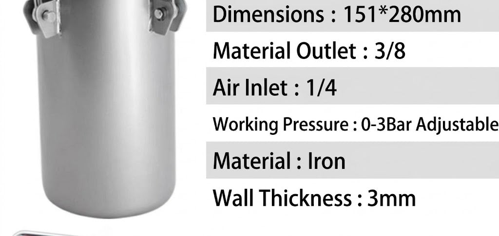 Fulian Pneumatic Paint Pressure Tank 2L 5L 10L Pressure Pot