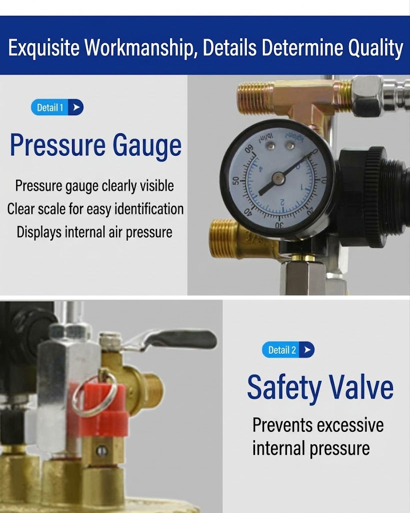 Fulian Pneumatic Paint Pressure Tank 2L 5L 10L Pressure Pot